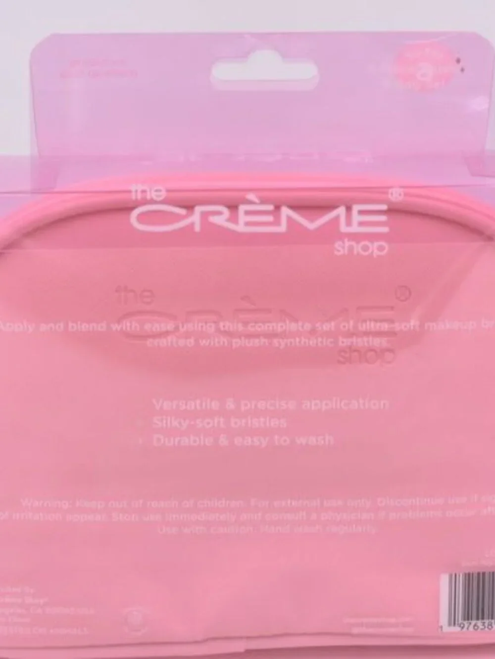The Creme Shop Makeup Brush Travel Set with Bag, 6Ct., Pink
